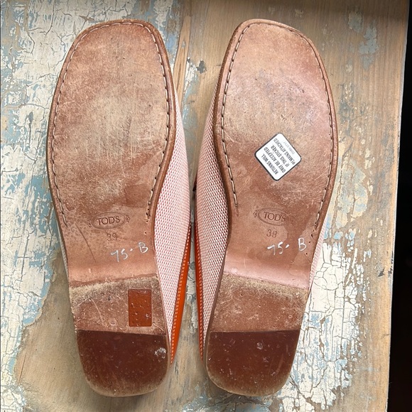 Tod's Orange and White Loafers - Picture 2 of 4